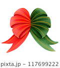 red and green ribbon 117699222