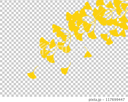 Ginkgo leaf silhouette Ginkgo leaf silhouette 117699447