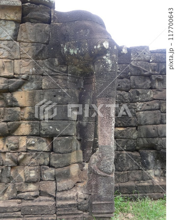 【カンボジア】アンコール・トム　象のテラスの風景（シェムリアップ） 117700643