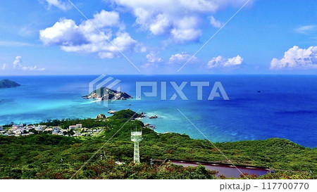 慶良間諸島渡嘉敷島の照山展望台から見える風景 117700770