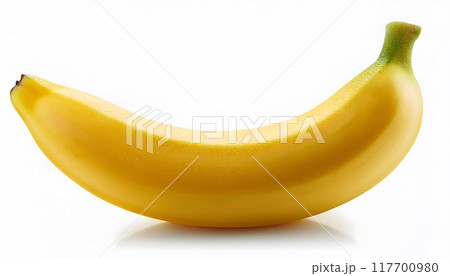 Banana fruit isolated white background 117700980