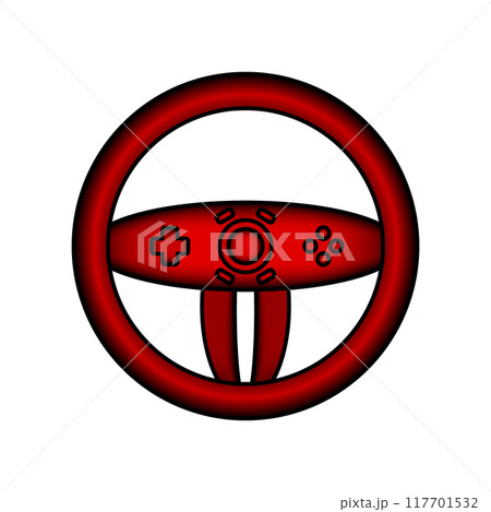 Gaming steering wheel icon. 117701532