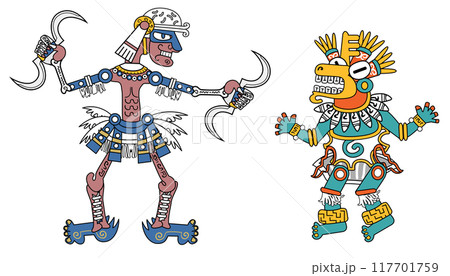 アステカ神話の神々風 117701759