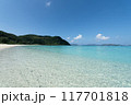 ヒジュイシビーチ　渡嘉敷島　慶良間　沖縄　砂浜 117701818