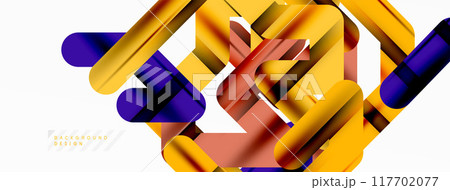 Abstract background - colorful lines composition. Technology or business digital template 117702077