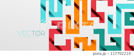 Color bend lines with shadow texture effect. Vector Illustration For Wallpaper, Banner, Background, Card, Book Illustration, landing page 117702219