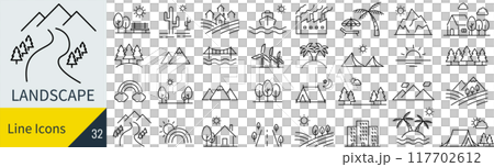 Scenery icon set 117702612