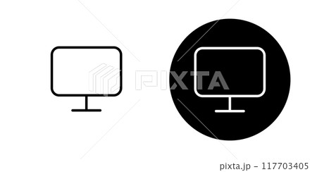 デスクトップパソコン,モニターのアイコン素材 デスクトップパソコン,モニターのアイコン素材 117703405