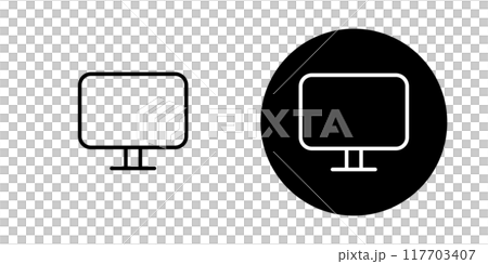 デスクトップパソコン,モニターのアイコン素材 デスクトップパソコン,モニターのアイコン素材 117703407