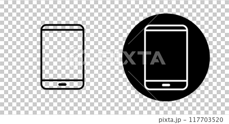タブレット・スマートフォンのアイコン素材 タブレット・スマートフォンのアイコン素材 117703520