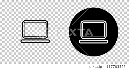 ノートパソコンのアイコン素材 ノートパソコンのアイコン素材 117703523