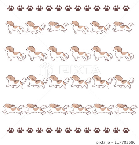 コ―イケルホンディエの歩く走るラインセット コ―イケルホンディエの歩く走るラインセット 117703680