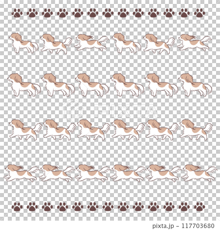 コ―イケルホンディエの歩く走るラインセット コ―イケルホンディエの歩く走るラインセット 117703680