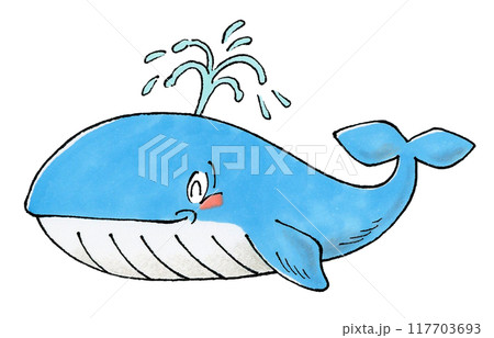 潮を吹くクジラ 潮を吹くクジラ 117703693