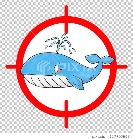 Whale target mark Whale target mark 117703698