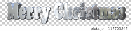 3DCG characters "Merry Christmas" Silver, Silver 3DCG characters "Merry Christmas" Silver, Silver 117703845