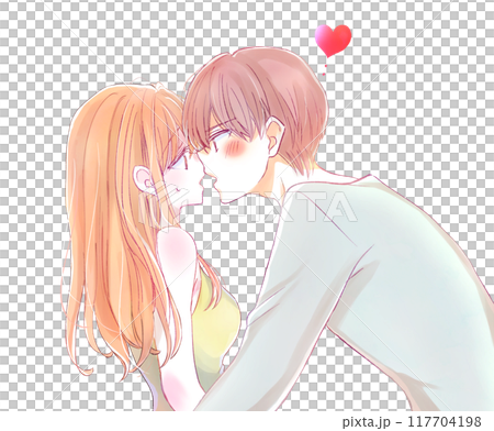 A man approaching and a woman pulling A man approaching and a woman pulling 117704198