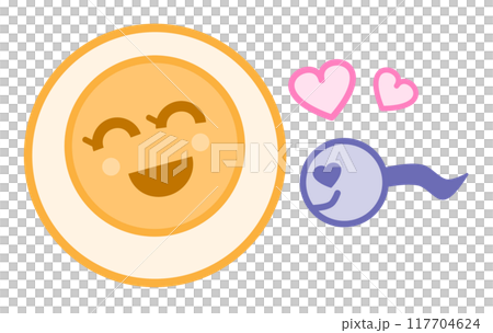 卵子と精子が受精して妊娠するイラスト 117704624