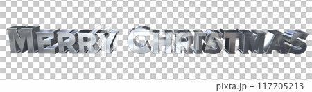3DCG文字「Merry Christmas/メリークリスマス」シルバー,銀 3DCG文字「Merry Christmas/メリークリスマス」シルバー,銀 117705213