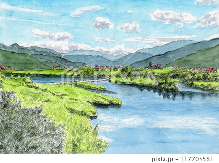 晩夏の佐波川 晩夏の佐波川 117705581