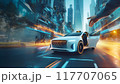 Concept: Taxis are the best transport for the big metropolis in the future 117707065