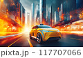 Concept: Taxis are the best transport for the big metropolis in the future 117707066