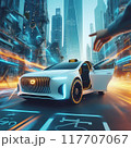 Concept: Taxis are the best transport for the big metropolis in the future 117707067