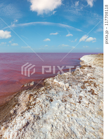 Pink salty Syvash Lake, Ukraine Pink salty Syvash Lake, Ukraine 117708118