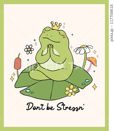 Retro Frog self love meditation Groovy drawing wall art printable Retro Frog self love meditation Groovy drawing wall art printable 117708618