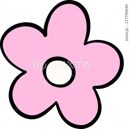 Pastel flower Retro Trendy Doodle Design 117709846