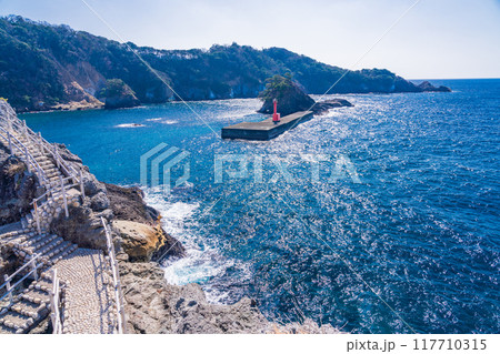 【静岡県】西伊豆・堂ヶ島　枯野公園の海岸線 117710315