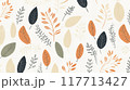 葉のシームレスパターン3 117713427