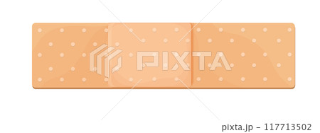 Band aid medical plaster, strip. Breathable bandaids set. Firs aid tape, Different shapes. Bandaid isolated on white background 117713502