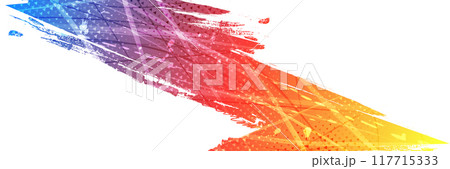 Blue Red and Yellow Gradient Brush Background with Halftone Effect. Colorful Grunge Background for Sports Banner or Poster Design Element Blue Red and Yellow Gradient Brush Background with Halftone Effect. Colorful Grunge Background for Sports Banner or Poster Design Element 117715333