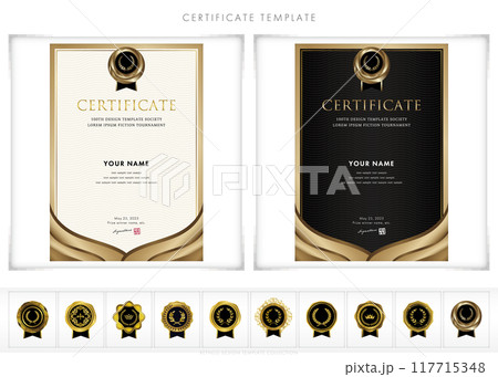 賞状、招待状、表彰状の縦型デザインテンプレート227 賞状、招待状、表彰状の縦型デザインテンプレート227 117715348