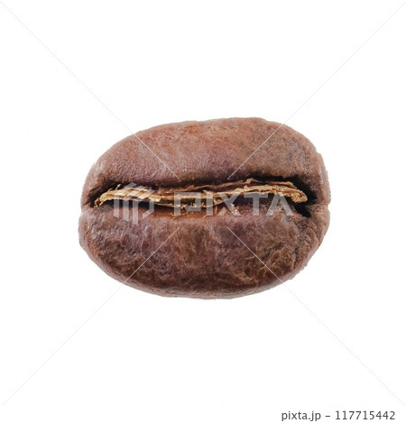 Coffee beans isolate close up on white background . Coffee beans isolate close up on white background . 117715442