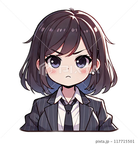 怒っている女性 怒っている女性 117715501