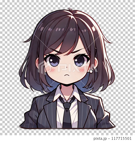 怒っている女性 怒っている女性 117715501