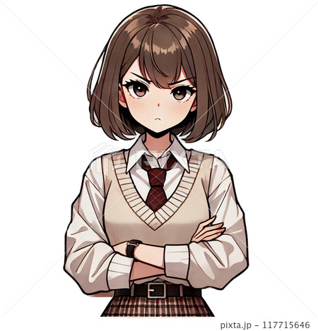 怒っている女性 117715646