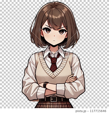 怒っている女性 117715646