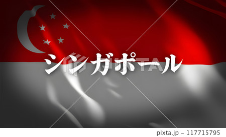 シンガポールの国旗に国名(日本語) 117715795