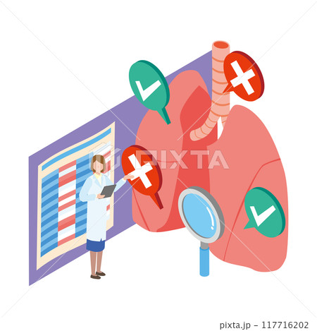 肺の検査 117716202
