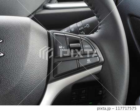 ステアリングのアダプティブクルーズコントロールスイッチ 117717575