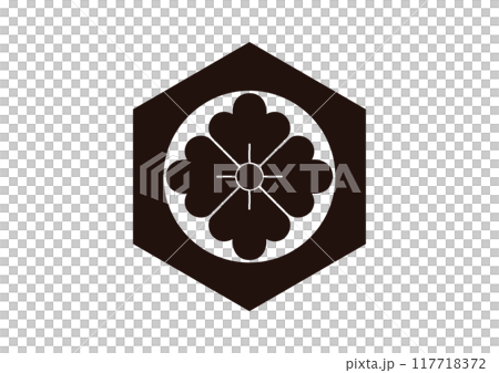 Three-layered circle with tortoise shell and flower horns 117718372