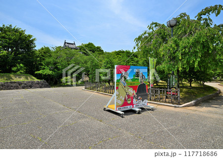 愛知県西尾市　三河国「西尾城」の丑寅櫓と曲輪の様子 117718686