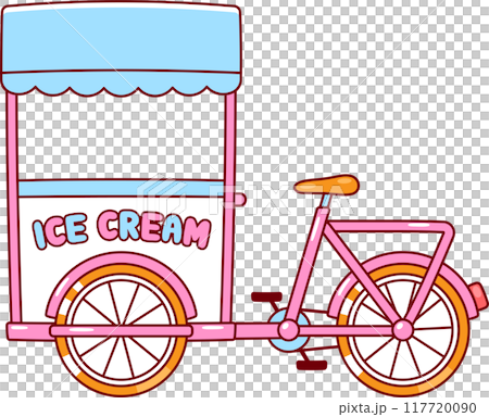 Ice cream cart cargo bike drawing Ice cream cart cargo bike drawing 117720090
