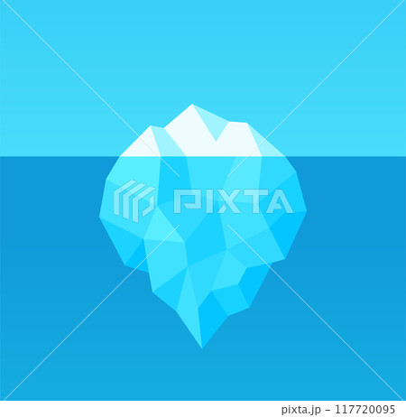 Low poly iceberg in water illustration Low poly iceberg in water illustration 117720095