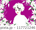 カサブランカの綿帽子をつけた花嫁 117721246