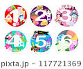 月表示のカレンダーアイコンセット 117721369