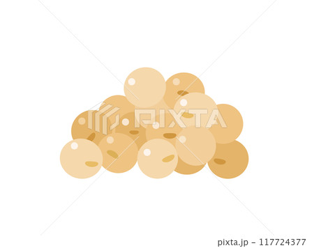 乾燥した大豆をイメージしたイラスト 117724377